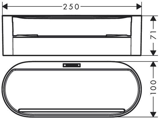 Hansgrohe WallStoris Корзина для хранения глубокая, цвет: матовый черный