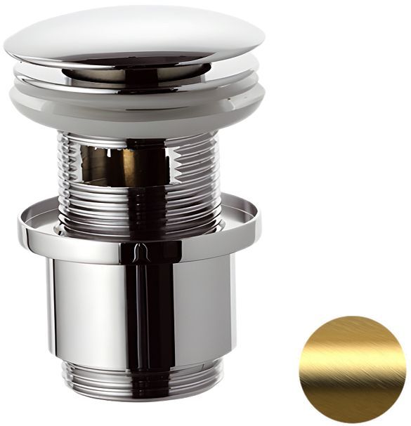 Донный клапан Remer 905CC2114BG click-clack цвет Золото брашированное