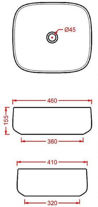 Раковина-чаша Artceram Cognac 46 COL007 40 00 Tortora