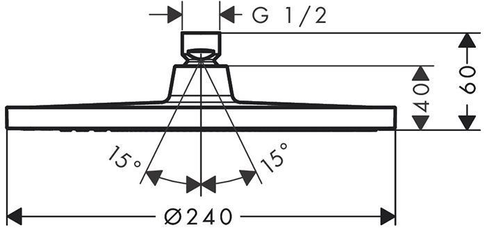 Hansgrohe Crometta S 240 1jet Верхний душ &Oslash;240мм, цвет: хром