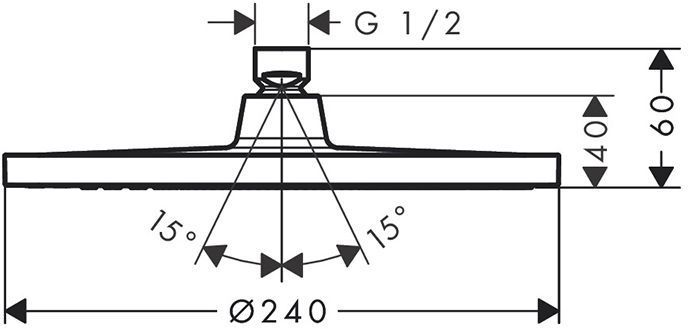Hansgrohe Crometta S 240 1jet Верхний душ &Oslash;240мм, цвет: хром