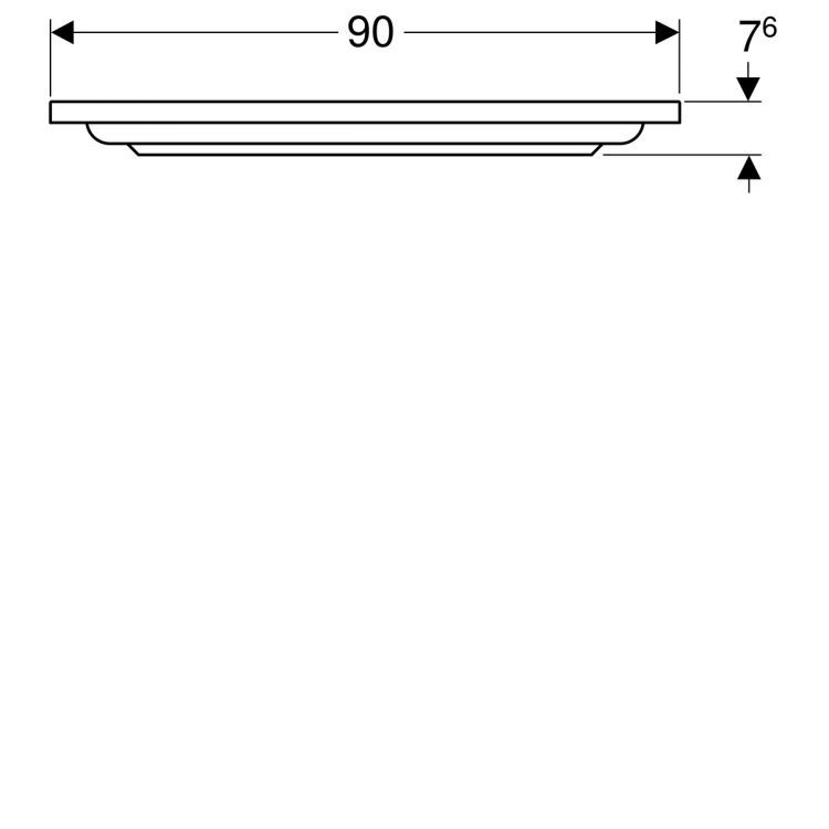Душевой поддон Geberit Renova квадратный, 90х90 см [652290000]