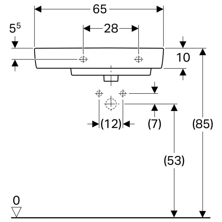 Раковина Geberit Renova Nr.1 Comprimo, 226265000