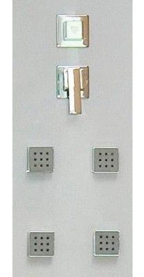 Душевая кабина Bas Фиджи  (черная стенка, тонированное стекло)