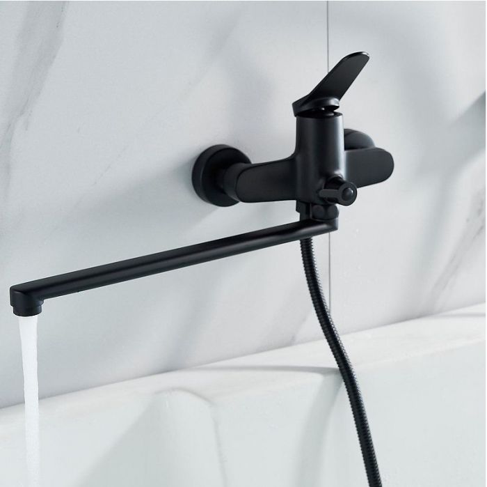 Смеситель для ванны Shevanik S6222H универсальный цвет Черный