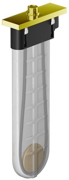 Hansgrohe sBox Душевой шланг с коробом скрытого монтажа, с прямоуг. розеткой (на борт ванны), цвет: золото