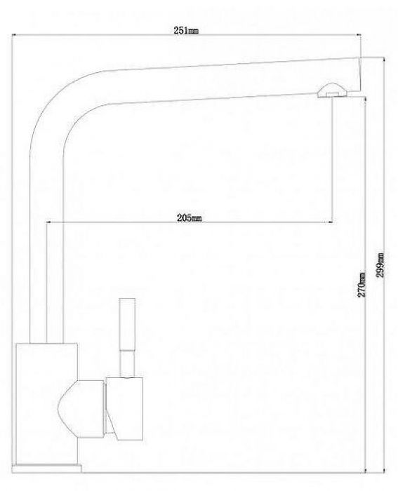 Смеситель для кухни Dr. Gans Лира 319.08н.1123.409 цвет Базальт