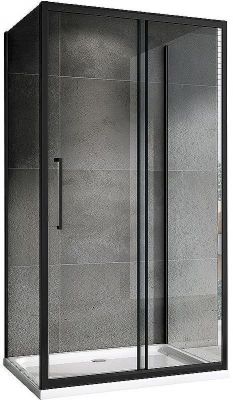 Душевой уголок Abber Schwarzer Diamant 130х90 AG30130BH-S90B-S90B профиль Черный стекло прозрачное