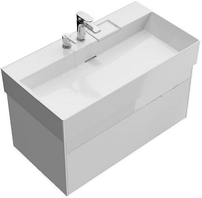 Тумба под раковину Kerama Marazzi Logica 90 LOG.90.2\WHT подвесная Белая