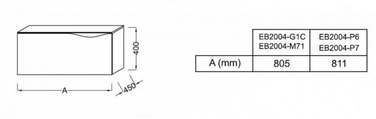 Модуль подвесной Jacob Delafon Stillness шириной 80 см, массив тёмный дуб [EB2004-P7]