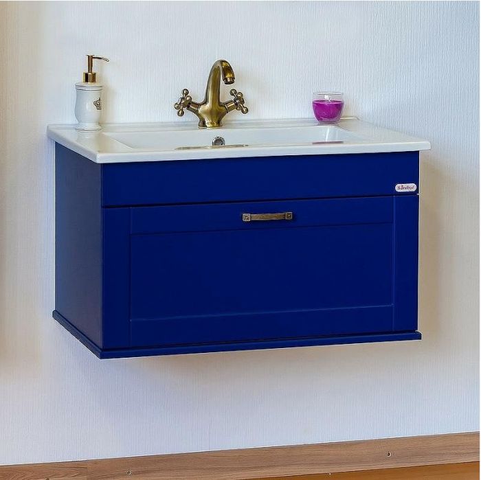 Тумба под раковину Sanflor Ванесса 75 С000005881 подвесная Индиго