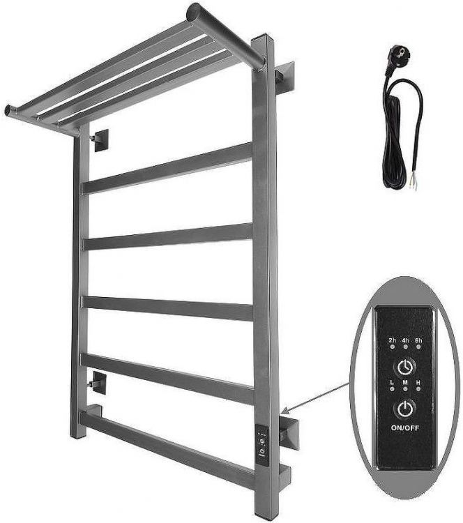 Электрический полотенцесушитель Altasan ПарусПроф 80х50 ПарусПроф8050ПГ с полкой Графит