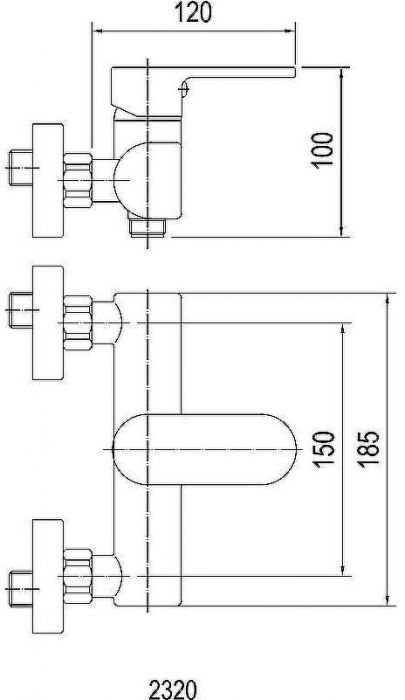 Смеситель для душа Swedbe Lynx 2320 Хром