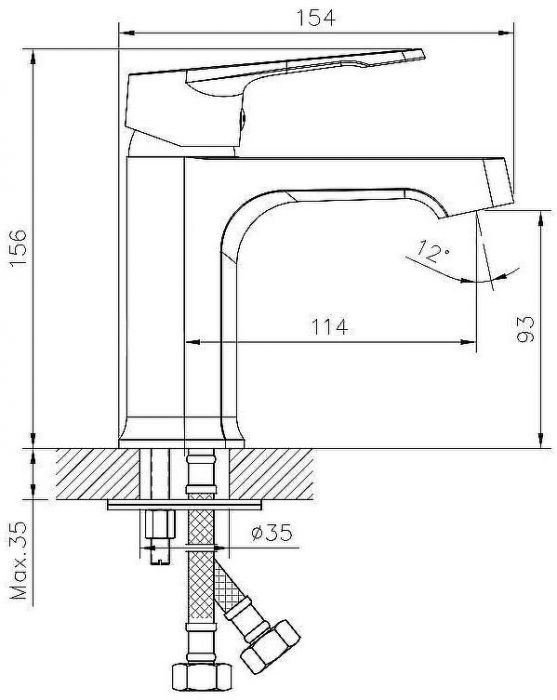 Смеситель для раковины Decoroom DR23011 Хром