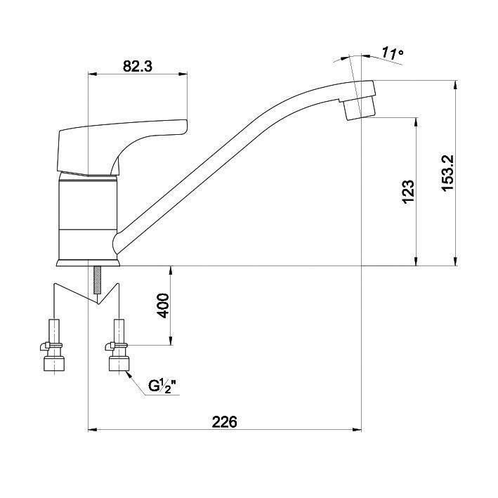 Смеситель для кухни Timo Uta 0093F chrome