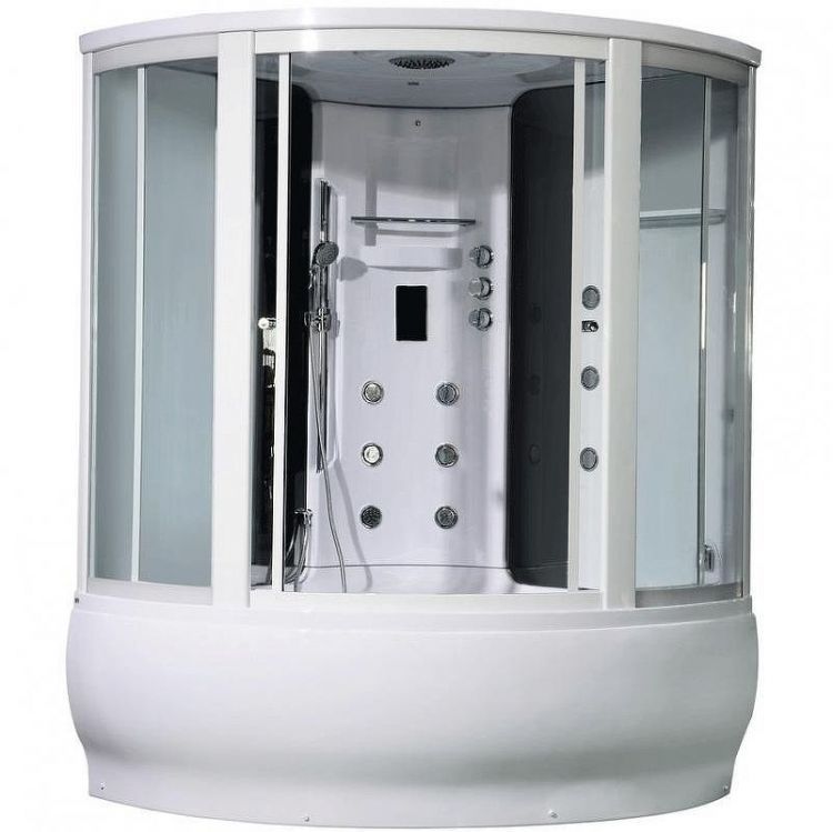 Душевой бокс Orans SR-9907 9907000 с баней профиль Белый задние стенки Белые