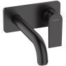 Hansgrohe Vernis Shap Смеситель для раковины, настенный, излив 204 мм, внешняя часть, цвет: матовый черный