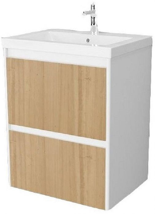 Тумба под раковину Velvex Klaufs 70 tpKLA.70.2Y-617.216 подвесная Белая глянцевая шатанэ