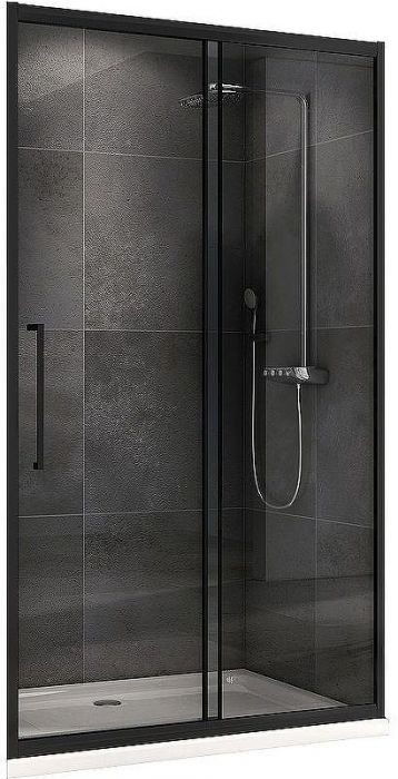 Душевая дверь Abber Schwarzer Diamant 100 AG30100BH профиль Черный стекло прозрачное