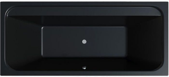 Акриловая ванна Corpa Nera Bellini 180x80 CN05032BLM Черная матовая без гидромассажа