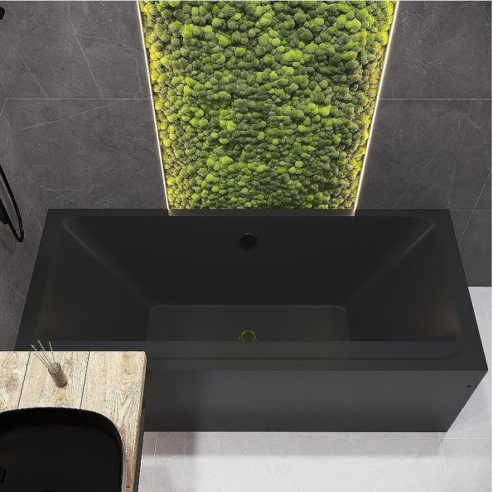 Акриловая ванна Corpa Nera Bellini 180x80 CN05032BLM Черная матовая без гидромассажа