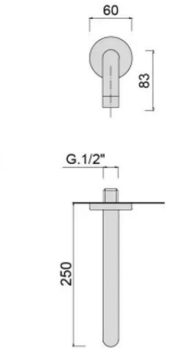 Излив для смесителя Giulini Futuro F3222-25BO Белый матовый