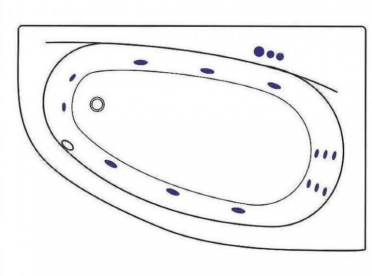 Акриловая ванна Excellent Kameleon 170x110 R WAEX.KMP17.SMART.BR с гидромассажем Акриловая ванна Excellent Kameleon 170x110 R WAEX.KMP17.SMART.BR с гидромассажем
