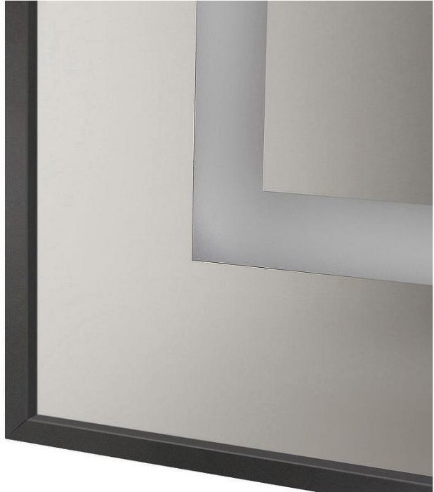 Зеркало BelBagno Kraft 120 SPC-KRAFT-1200-800-SENS-NERO с подсветкой Черное с сенсорным выключателем