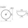 Умывальник CERAMICANOVA Element чаша накладная круглая (цвет Белый Матовый) CN6003