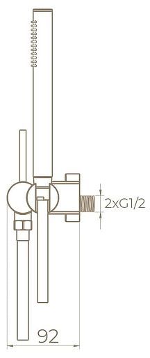 Смеситель для душа Knotlor Eclipse SS-22/RB цвет Бронза