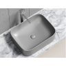 Умывальник CERAMICANOVA Element чаша накладная прямоугольная (цвет Антрацит Матовый) CN6052MH