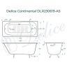 Чугунная ванна Delice Continental 140х70 DLR230619-AS без отверстий под ручки с антискользящим покрытием
