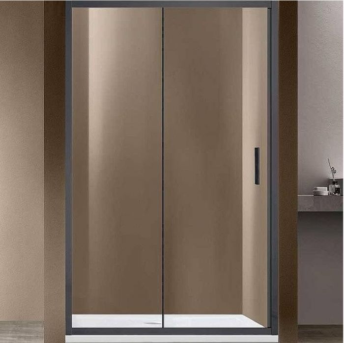Душевая дверь Vincea Garda 135 VDS-1G135CLGM профиль Вороненая сталь стекло прозрачное