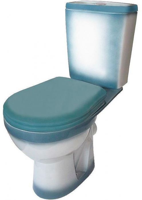 Унитаз компакт Rosa Рио 4640021065730 Зеленый декор с бачком и сиденьем