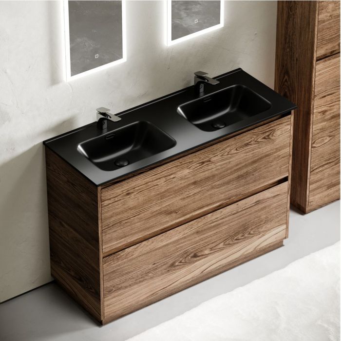 Тумба напольная под раковину SANCOS Libra Floor, дуб чарльстон 1190х450х840 мм, LB120F-2ECH