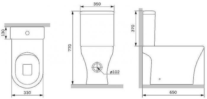 Унитаз компакт AM.PM Sense C748600SC с бачком и сиденьем Микролифт