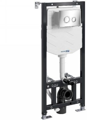 Инсталляция WasserKRAFT Aller 10TLT.010.ME.CH01 для унитаза с клавишей смыва Хром