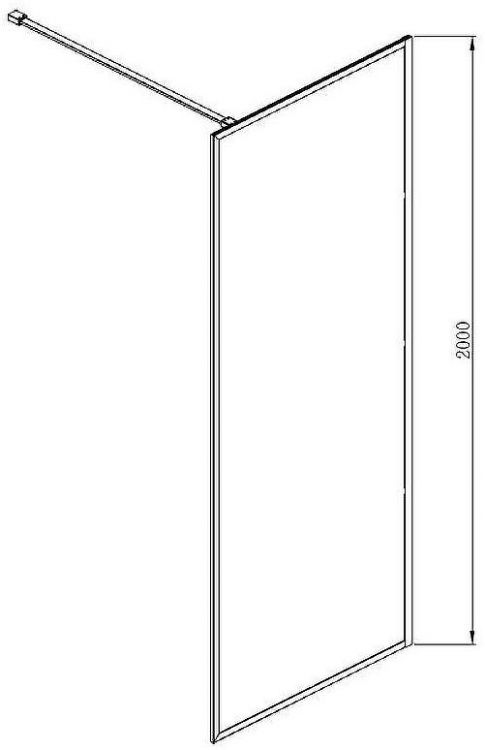 Душевая перегородка Azario Richmond Walk-in 100 AZ-NAG 6310 1000 профиль Серебро стекло прозрачное