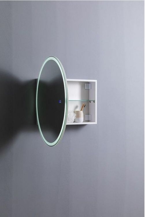 Зеркальный шкаф Aquanet Оптима 70 344785 с подсветкой Белый