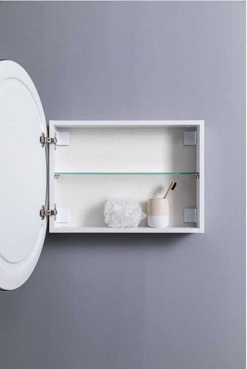 Зеркальный шкаф Aquanet Оптима 70 344785 с подсветкой Белый