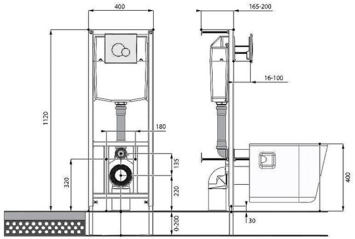 Комплект унитаза с инсталляцией Santek Бореаль Пэк 1WH501544 с сиденьем Микролифт и клавишей смыва Хром