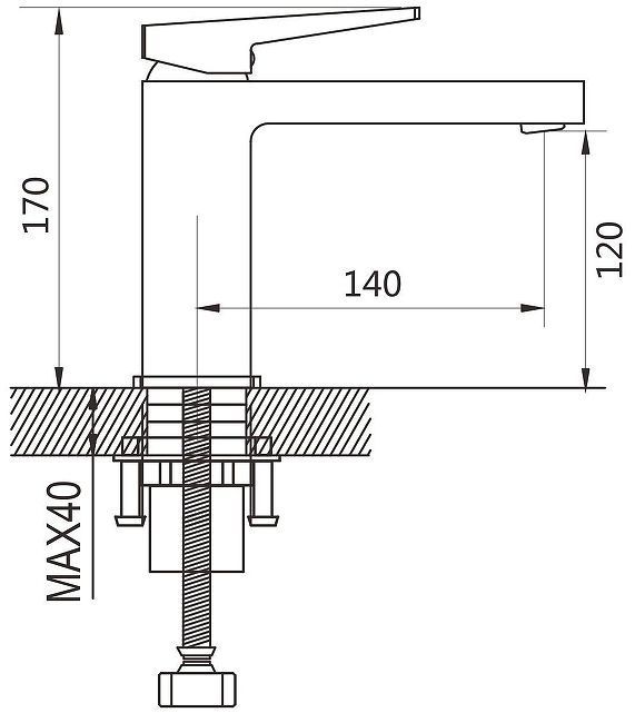 Смеситель для раковины Shevanik S8901H-1 цвет Черный Смеситель для раковины Shevanik S8901H-1 цвет Черный