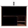 Тумба под раковину VIANT Люксембург 75 VLUX75ELCH-T2YP подвесная Черная матовая Кейптаун