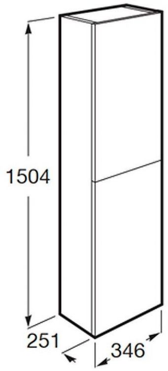 Шкаф пенал Roca The Gap 35 A857427806 подвесной Белый глянец