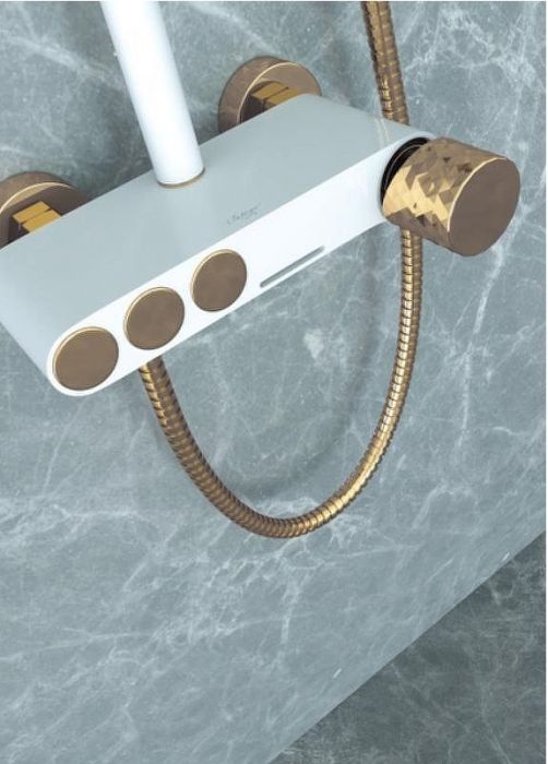 Смеситель для ванны Boheme Stick 123-GG Золото