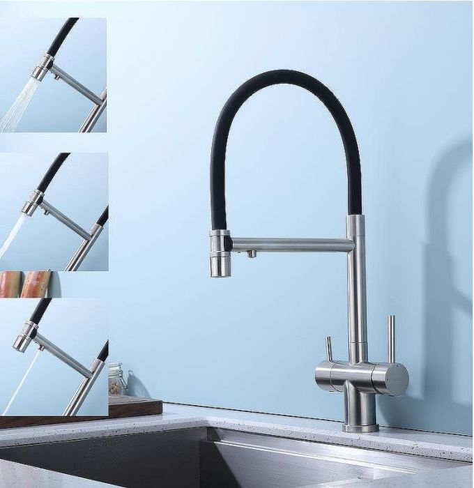 Смеситель для кухни Splenka S70.63.05 Сатин Черный