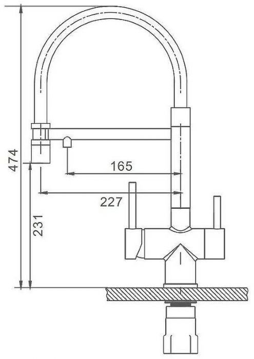 Смеситель для кухни Splenka S70.63.05 Сатин Черный