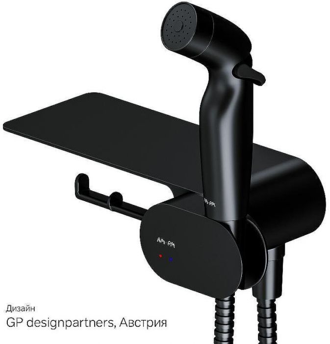 Унитаз AM.PM Spirit V2.0 FlashClean CK70H1103B подвесной с гигиеническим душем и ершиком с сиденьем Микролифт