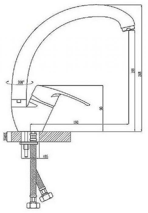 Смеситель для кухни Melodia della vita Medico Achille MDV40312 Хром