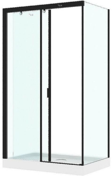 Душевой уголок Ceruttispa 120x80 Marbella 120B-L 7909 профиль Черный стекло прозрачное Душевой уголок Ceruttispa 120x80 Marbella 120B-L 7909 профиль Черный стекло прозрачное